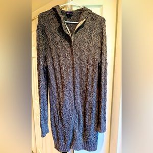 Patagonia Merino Wool Cable Coat Long Full Zip Sweater Jacket Size L